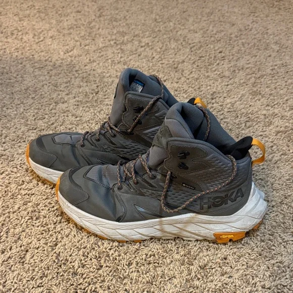 Hoka | Shoes | Hoka Mens Gray And Yellow Athletic Shoes  display picture 3